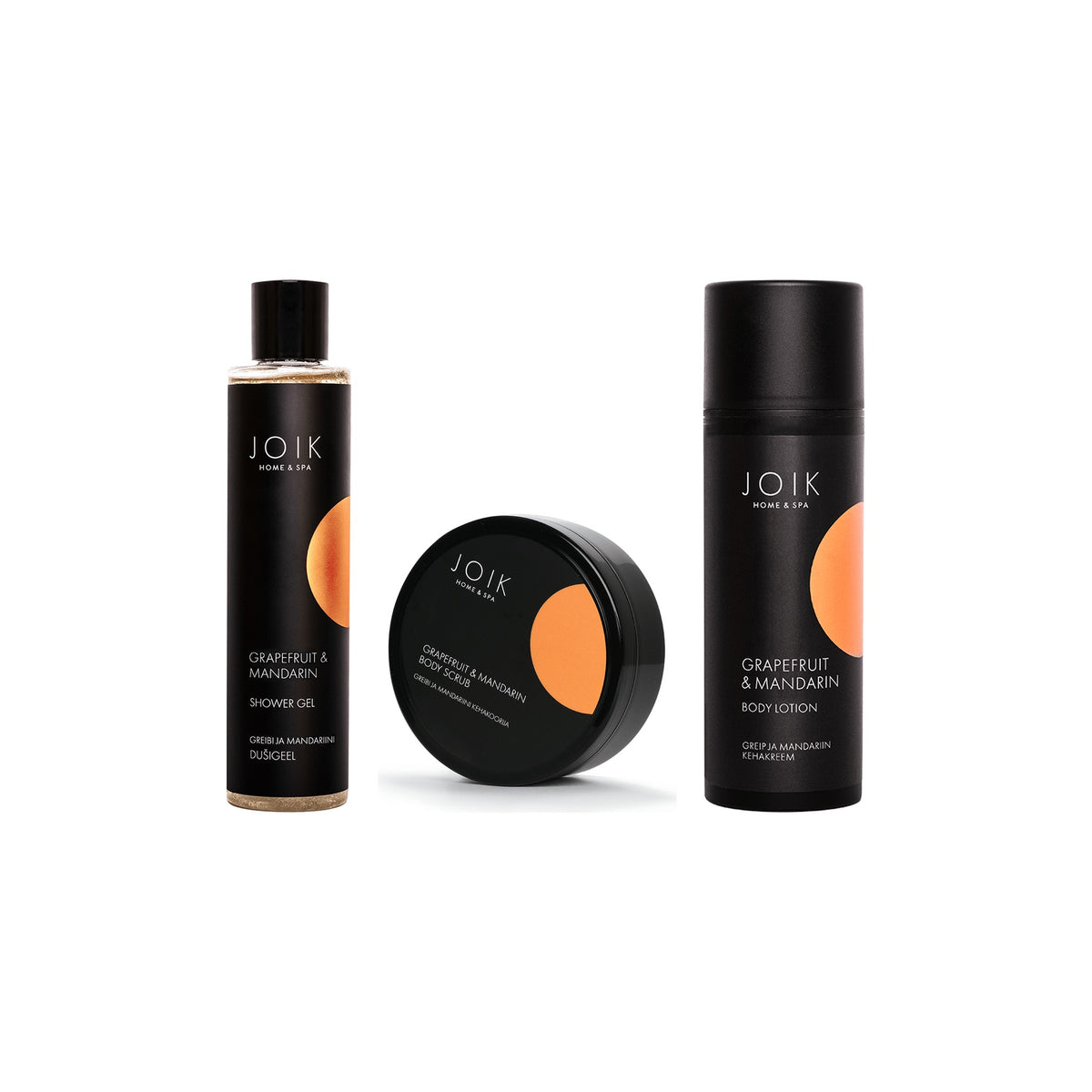 Grapefruit & Mandarin Body Care Trio: everything in the set