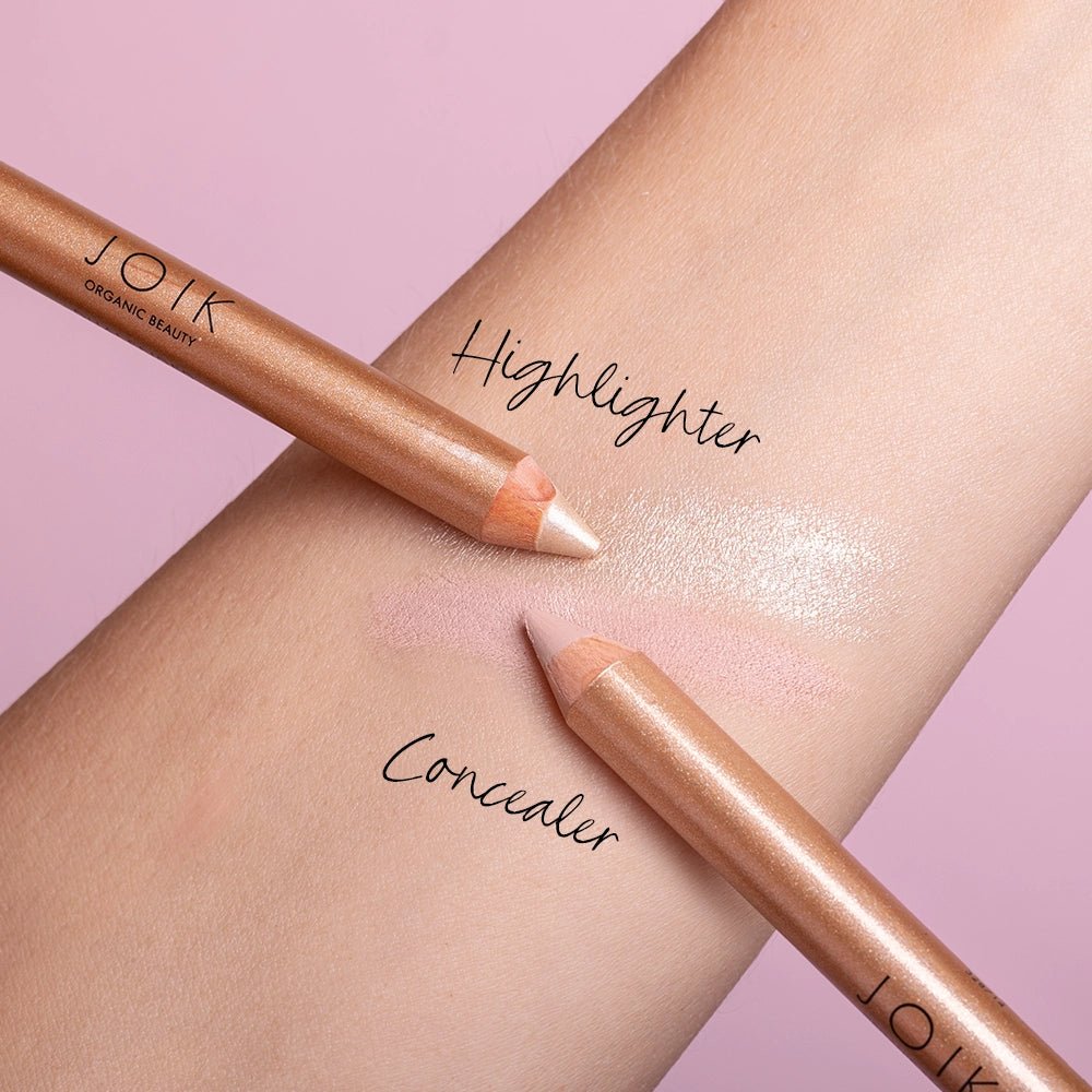 Dual-Ended Highlighter and Concealer Stick | Subtle Pink / Soft Champagne - Joik USA