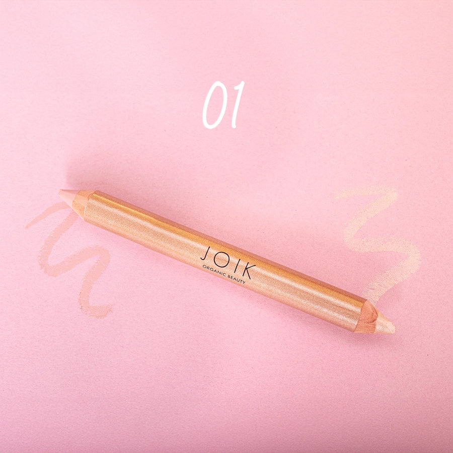 Dual-Ended Highlighter and Concealer Stick | Subtle Pink / Soft Champagne