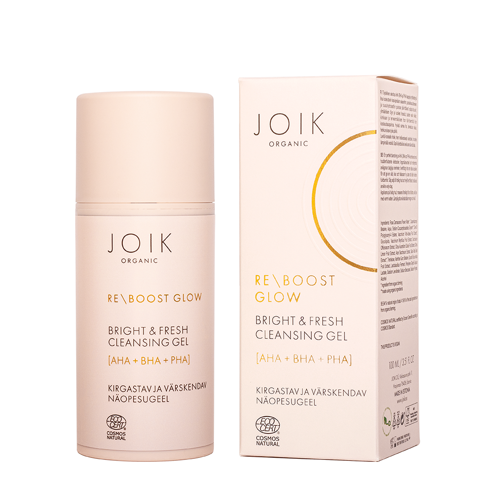 JOIK Organic Re-Boost Glow AHA+BHA+PHA Bright & Fresh Cleansing Gel