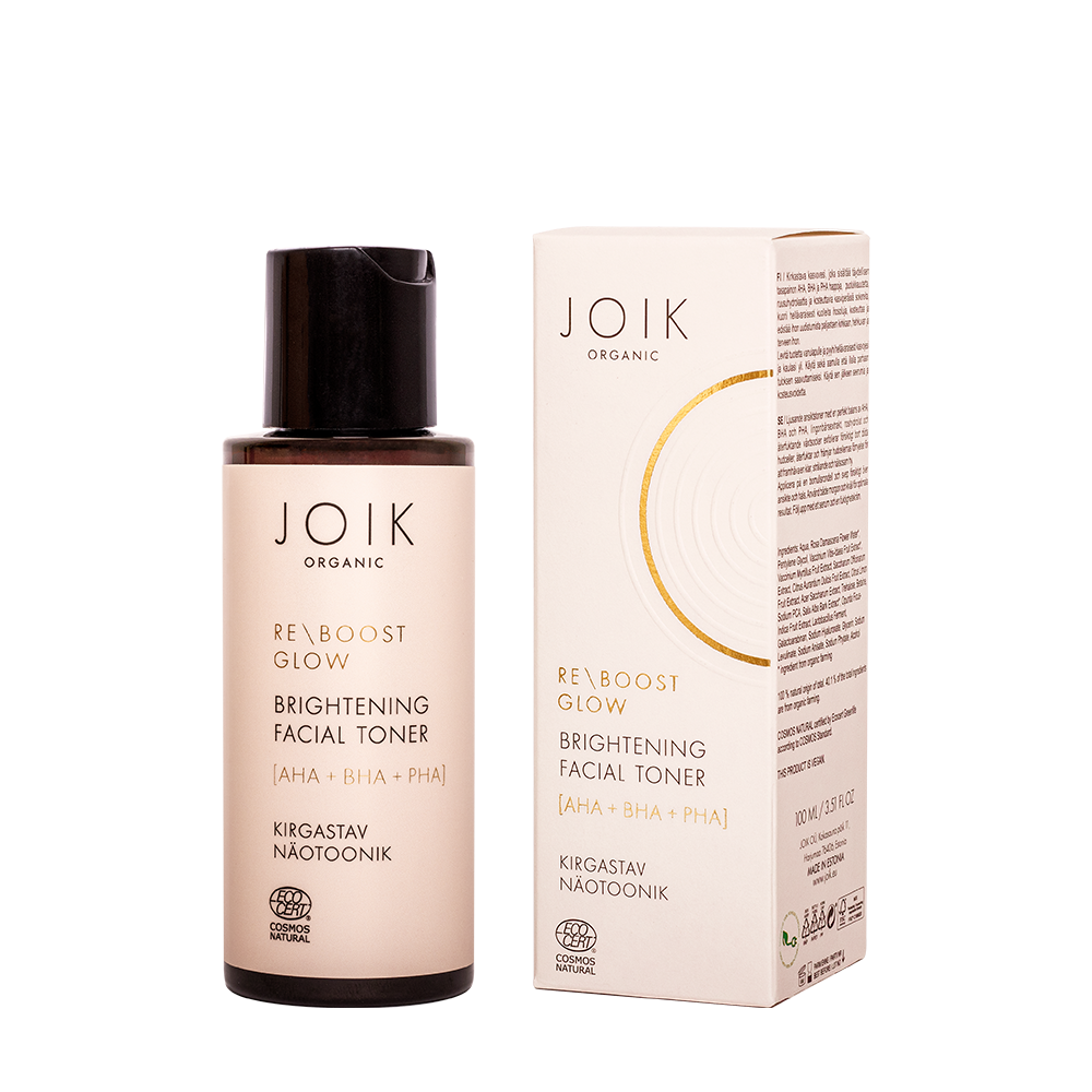 JOIK Organic Re-Boost Glow AHA+BHA+PHA Brightening Facial Toner