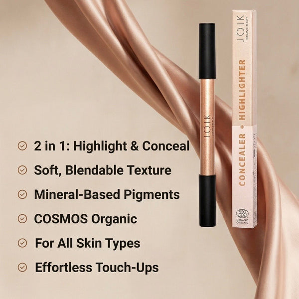 Dual-Ended Highlighter and Concealer Stick